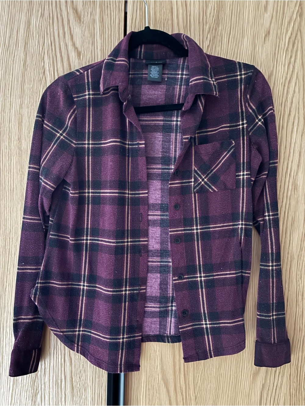 Rue21 Women's Burgundy Plaid Button-Down Shirt